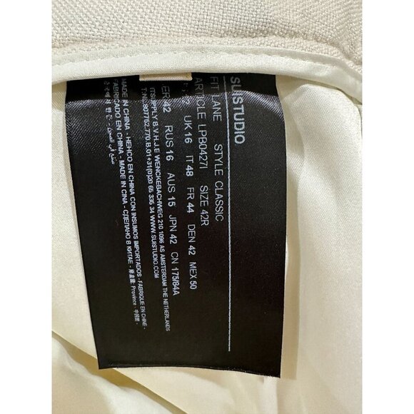 Suistudio, fit lane classic style dress pants, Cream, 42R - Picture 4 of 5